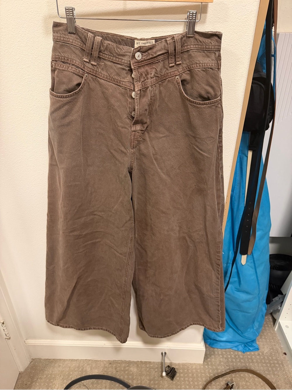 We The Free Wide-Leg Corduroy Pants in Brown